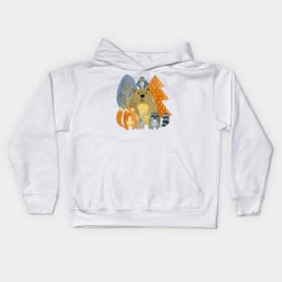 Cute Watercolor Wild Animals 3D Kids Hoodie